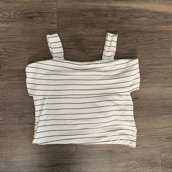 Motherhood Maternity Tops - Motherhood Maternity Stripped Off Shoulder Top